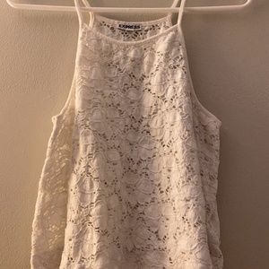 Express White Lace Top